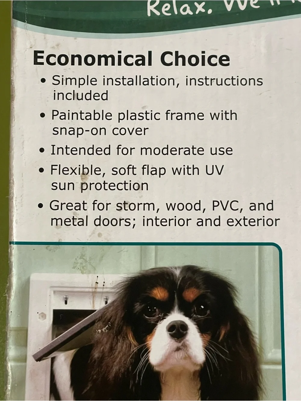 PetSafe Plastic Pet Door White Frame with Clear Flap